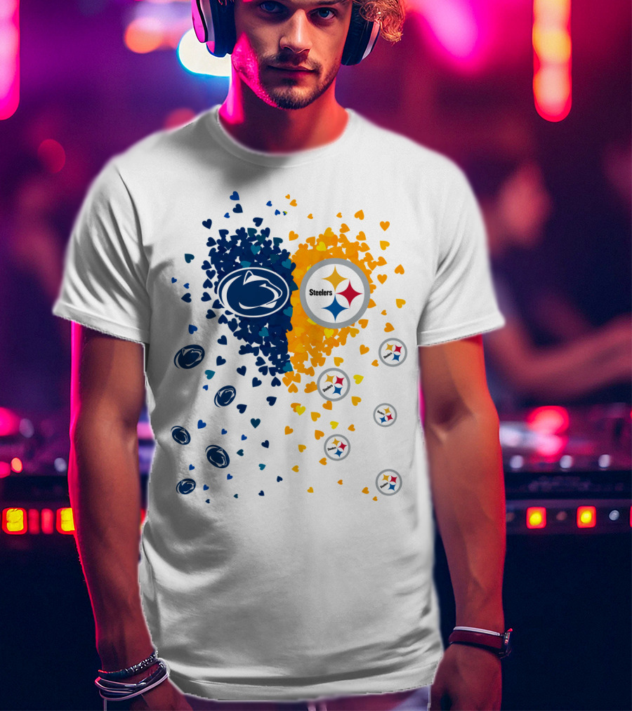 Steelers Hearts Nittany Lions Love T-Shirt