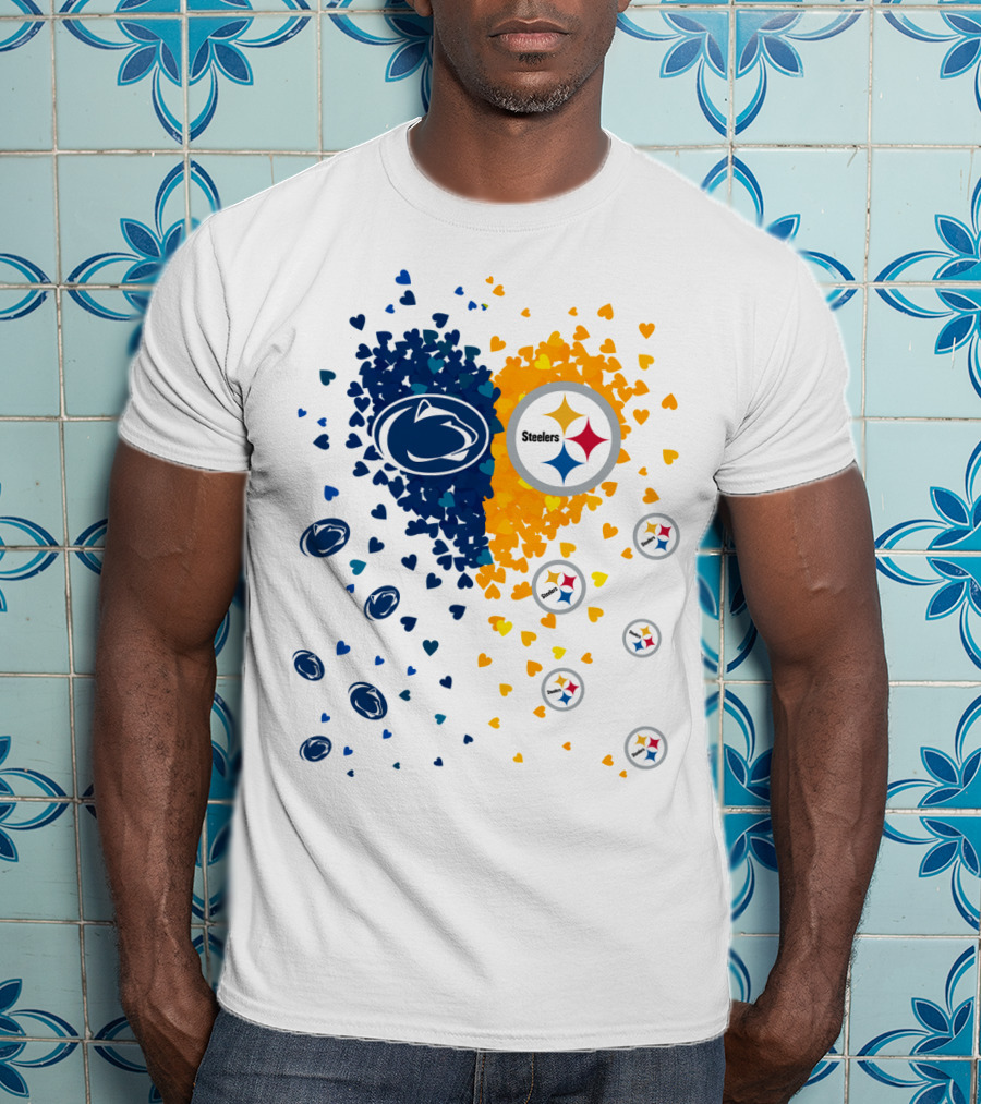 Steelers Hearts Nittany Lions Love T-Shirt