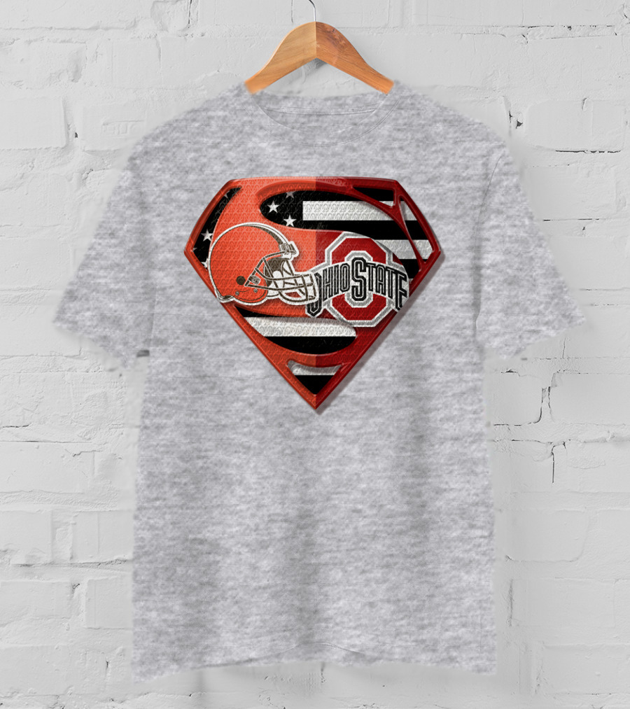 Ohio State Superman Browns Buckeye Pride T-Shirt