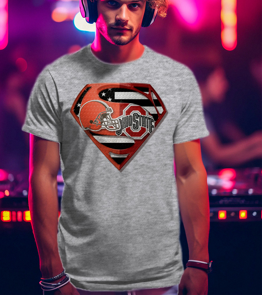 Ohio State Superman Browns Buckeye Pride T-Shirt