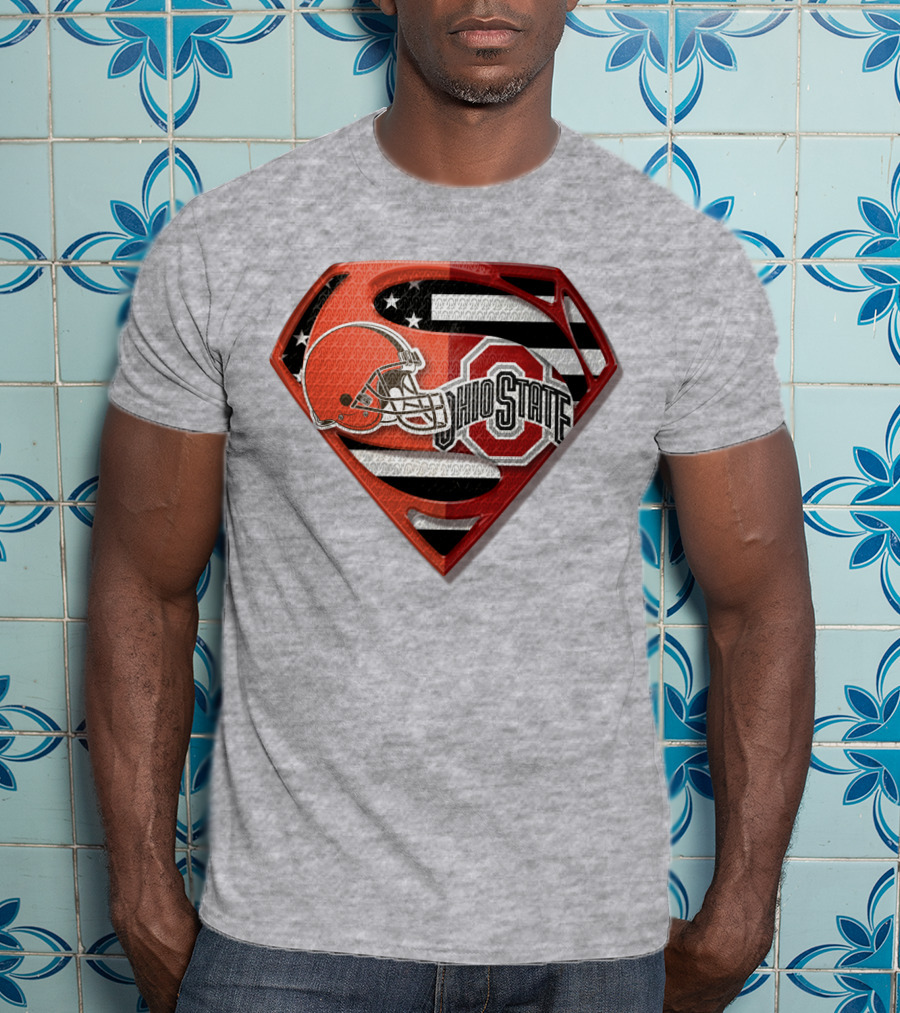 Ohio State Superman Browns Buckeye Pride T-Shirt