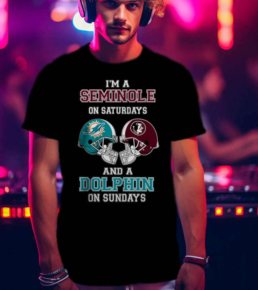 I'm A Seminole On Saturdays And A Dolphin On Sundays T-Shirt