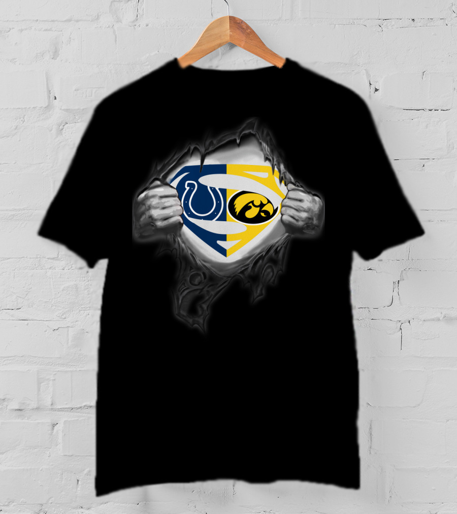 Indianapolis Colts Hawkeyes Superman Logo Fusion T-Shirt