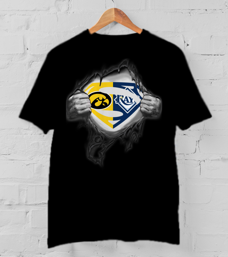Hawkeyes Tampa Bay Rays Superman Logo Integration T-Shirt