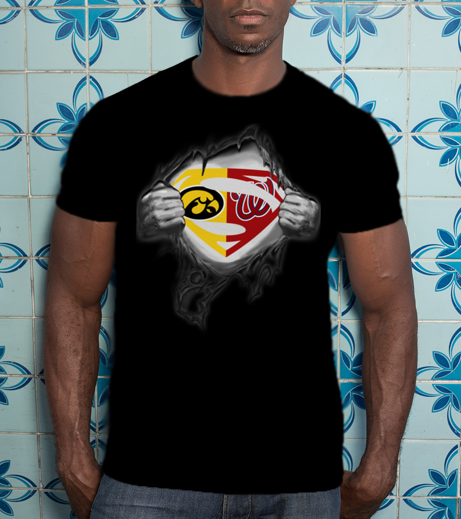 Hawkeyes Washington Nationals Superman Emblem T-Shirt