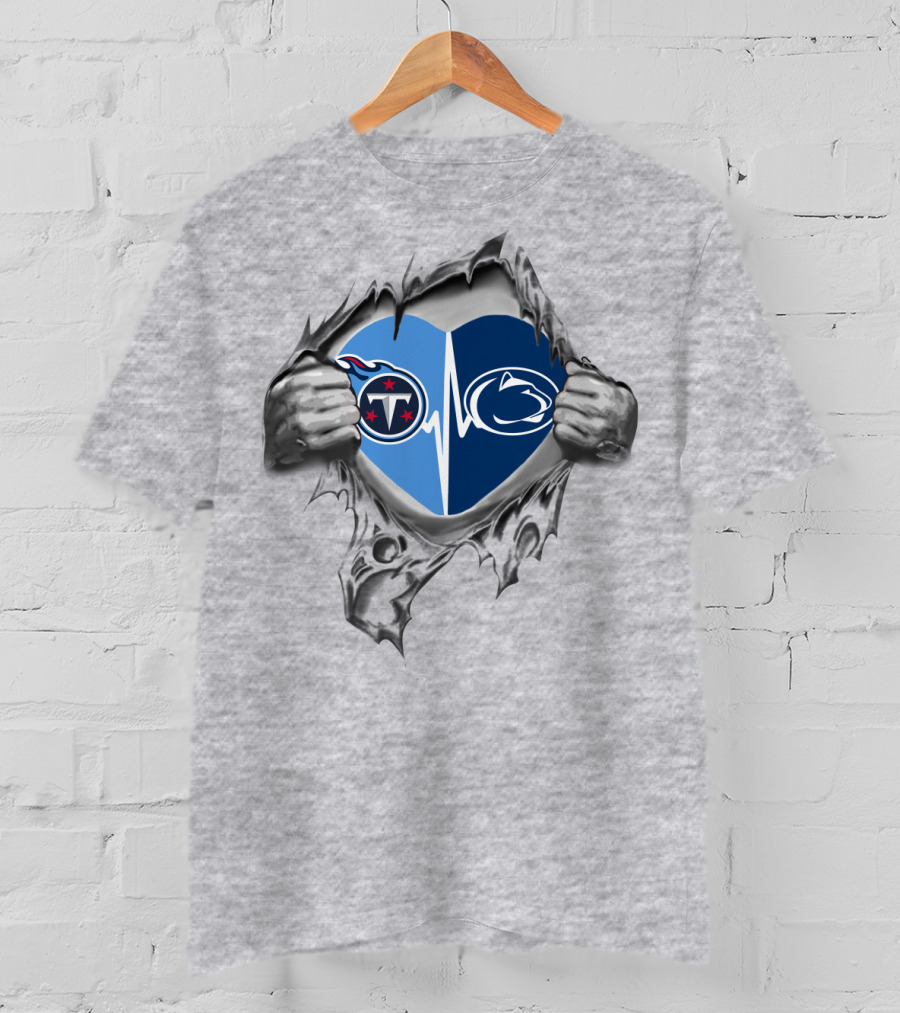 Tennessee Titans Penn State Heartbeat Fan Connection T-Shirt