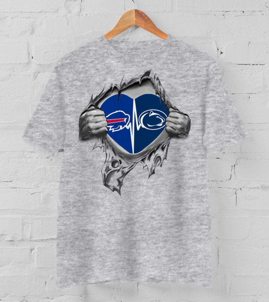 Buffalo Bills Penn State Heartbeat Rip T-Shirt