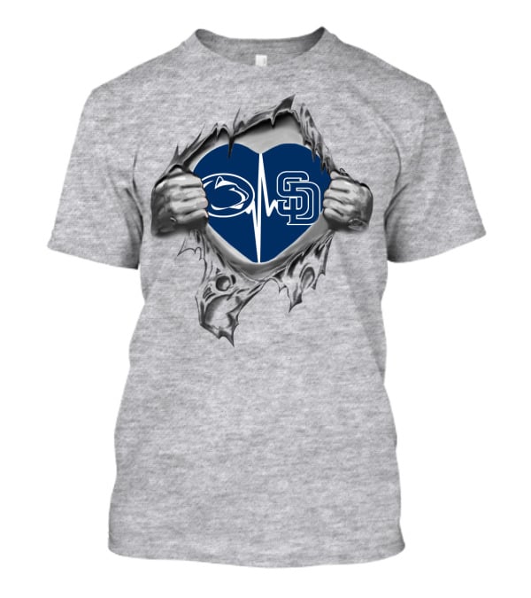 San Diego Padres Penn State Heartbeat Emblem T-Shirt