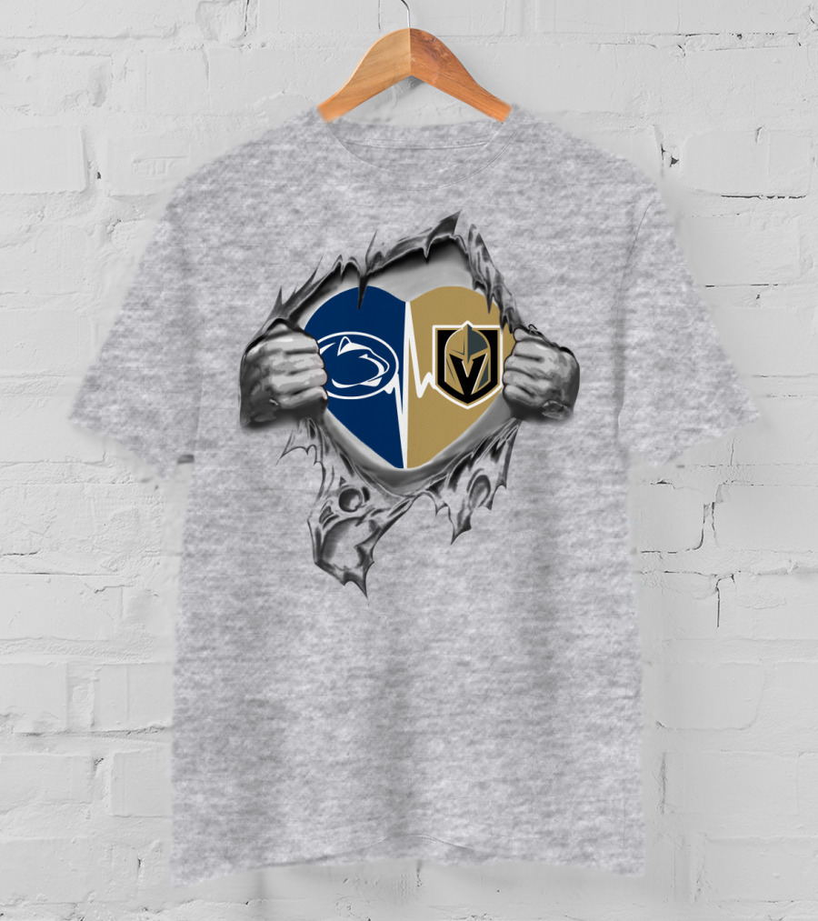 Vegas Golden Knights Penn State Heartbeat T-Shirt