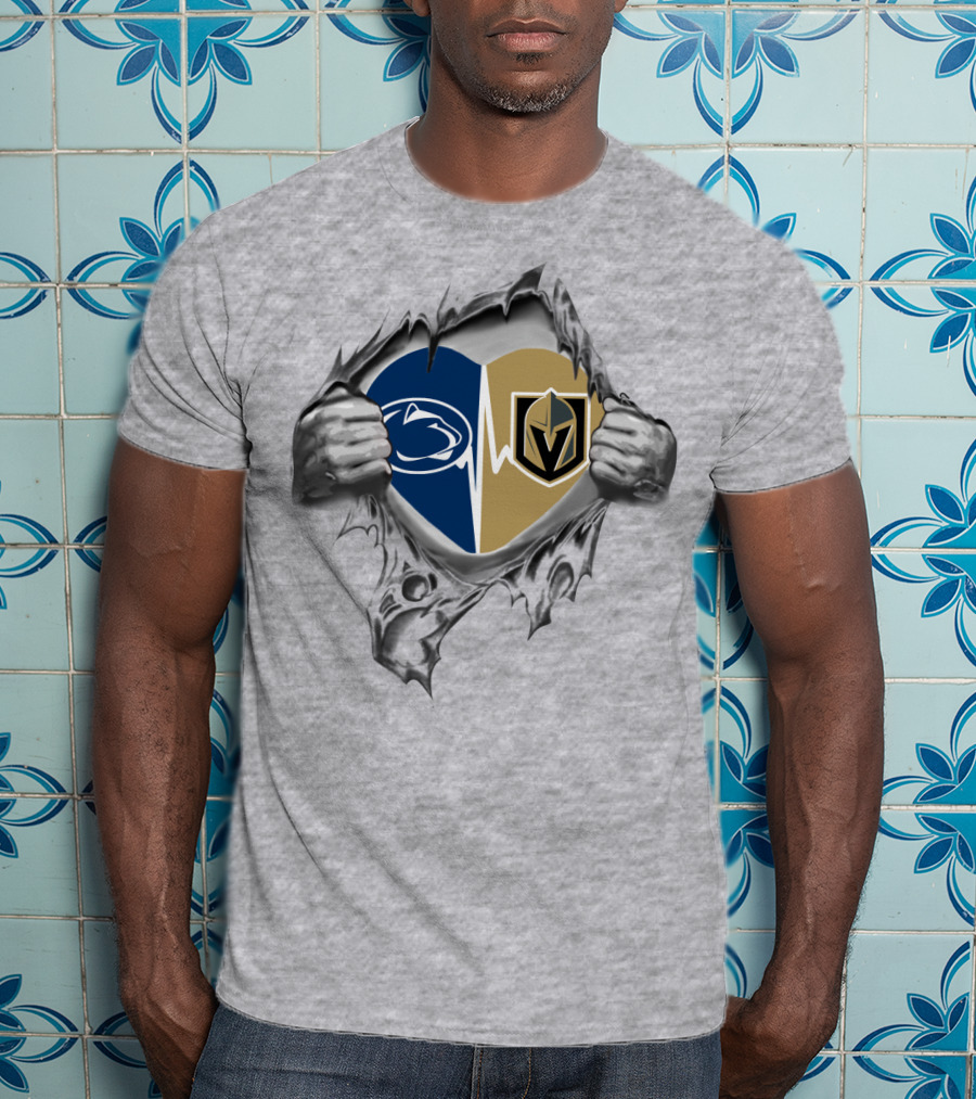 Vegas Golden Knights Penn State Heartbeat T-Shirt