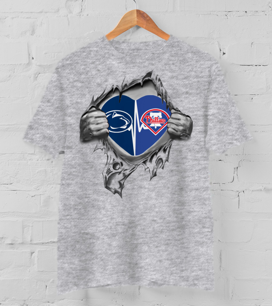 Philadelphia Phillies Penn State Heart T-Shirt