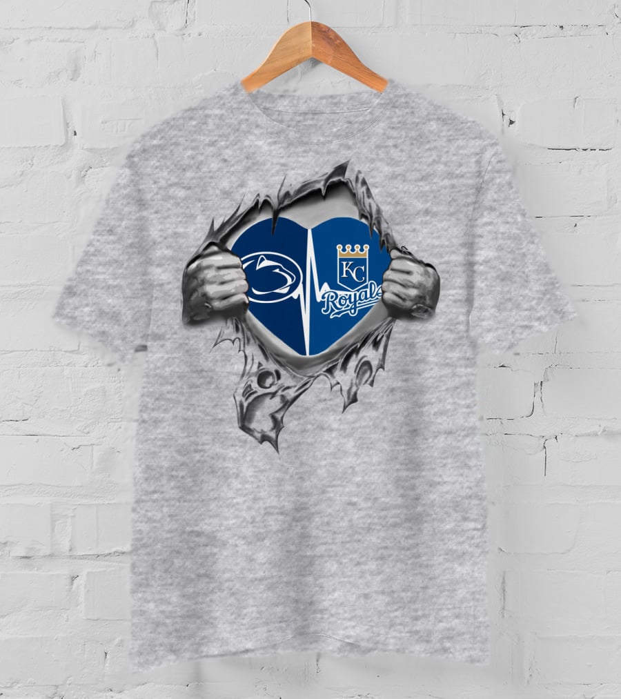 Kansas City Royals Penn State Heartbeat T-Shirt