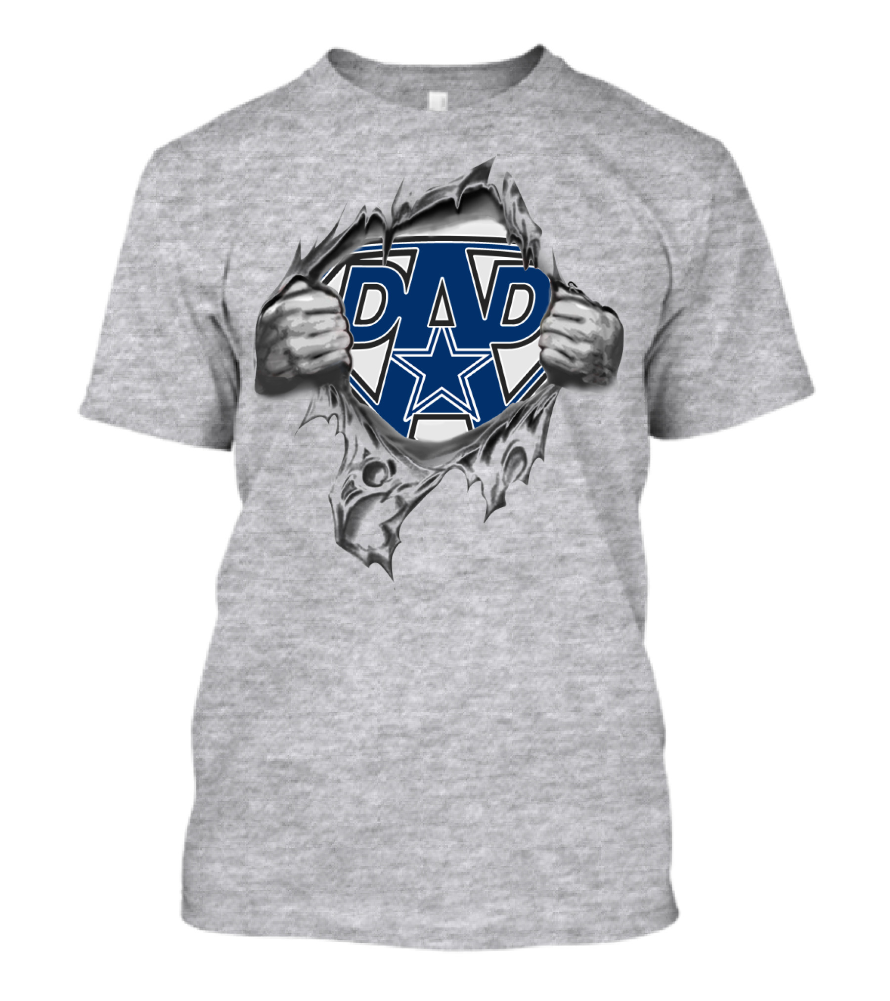 Super Dad Dallas Cowboys Star Torn Nfl Fan T-Shirt