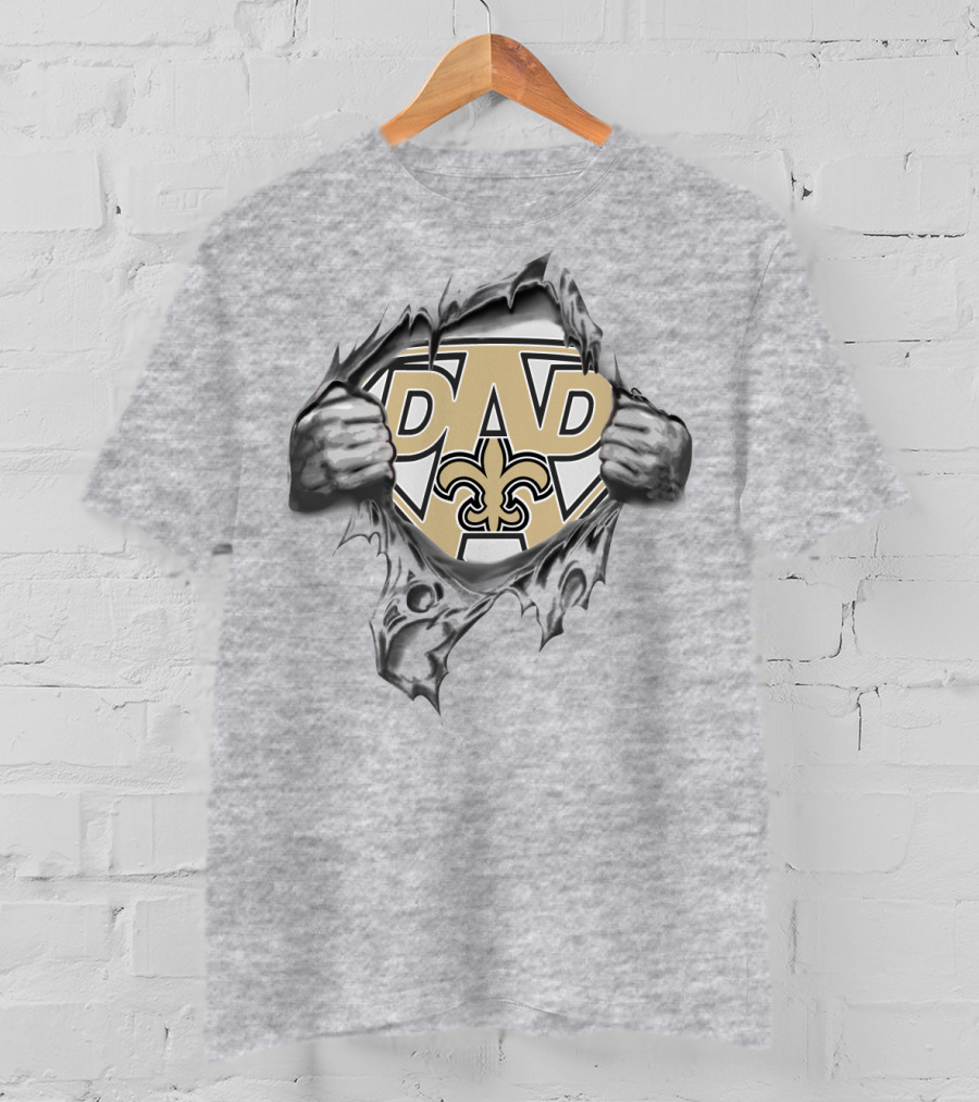 Super Dad New Orleans Saints Fleur De Lis Burst T-Shirt