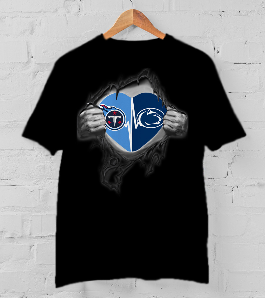 Tennessee Titans Penn State Heartbeat Fusion T-Shirt