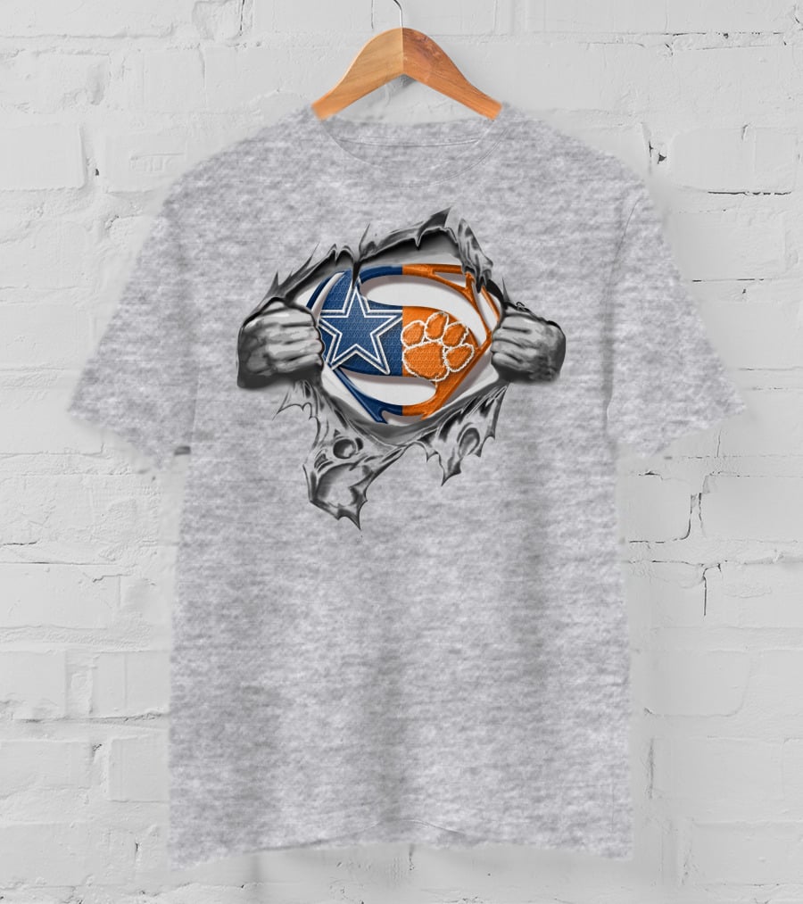 Cowboys Clemson Tigers Superman Shirt Football T-Shirt