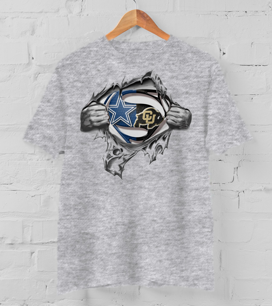 Cowboys Colorado Buffaloes Superman Rip T-Shirt