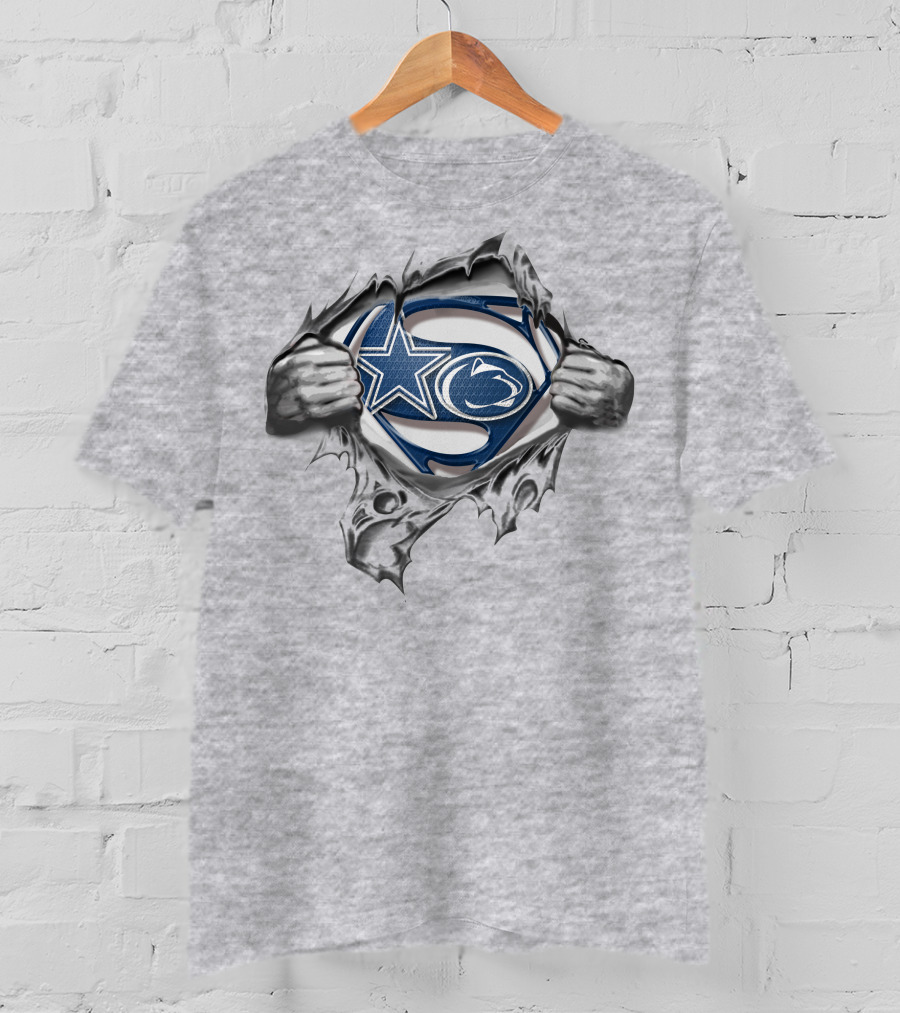 Cowboys Penn State Nittany Lions Superman Logo Blend T-Shirt