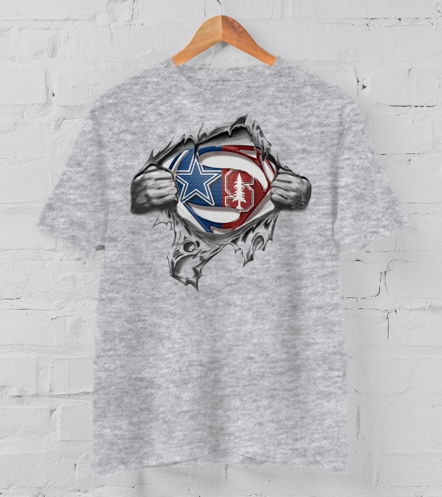Cowboys Stanford Cardinal Superman Crest Fusion T-Shirt