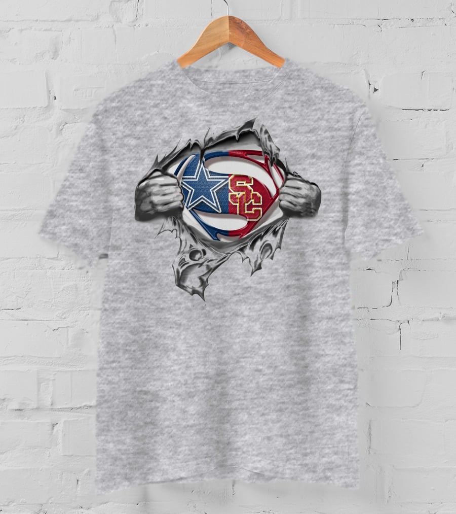 Dallas Cowboys USC Trojans Superman T-Shirt