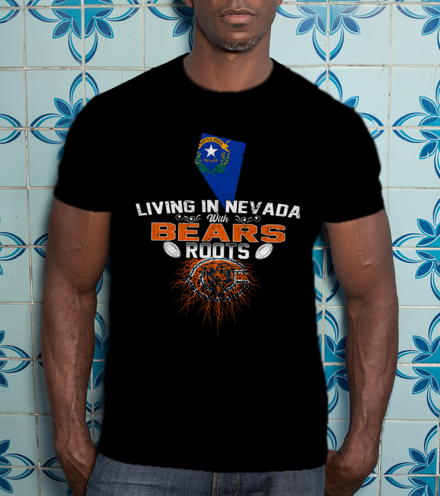 Living In Nevada With Bears Roots Castle Rock Nevada Football Emblem T-Shirt