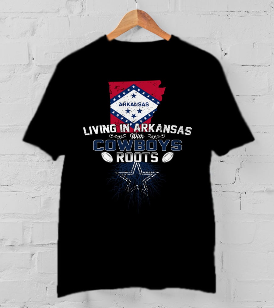 Arkansas Living With Cowboys Roots Football Star Pride T-Shirt