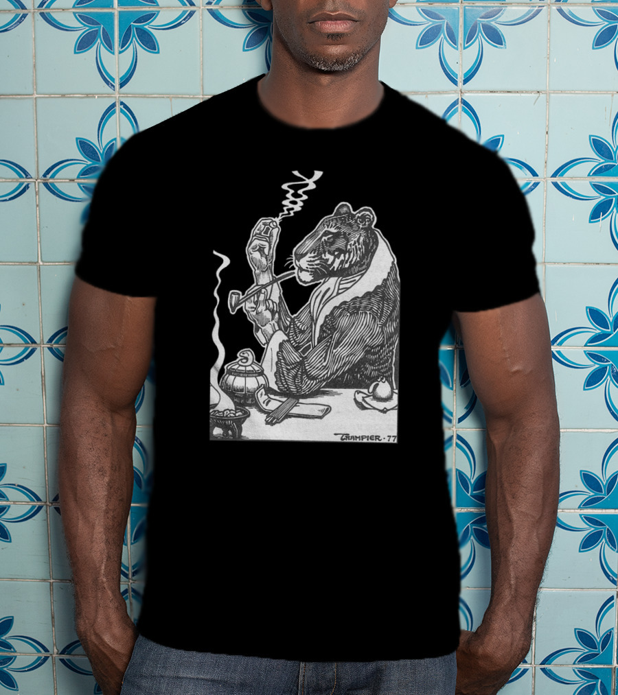 RAKSHASA Trampier 77 Smoking Tiger T-Shirt