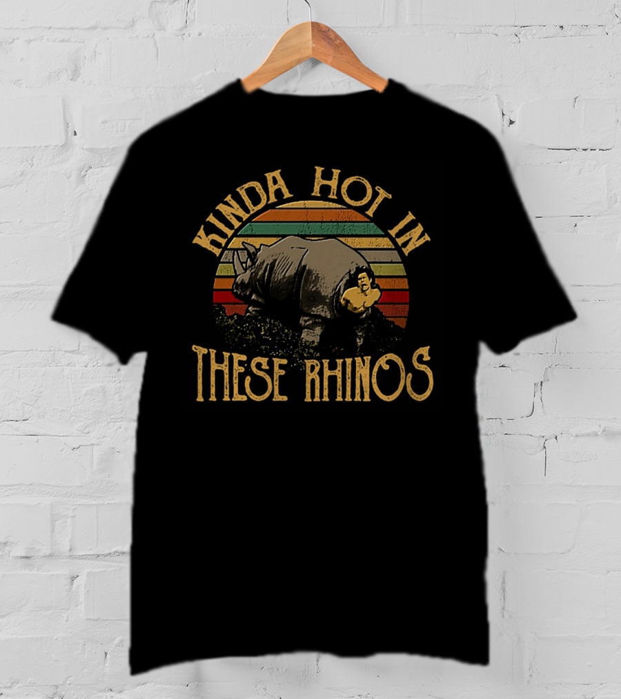 Kinda Hot In These Rhinos Ace Ventura Retro Vintage Stripes T-Shirt