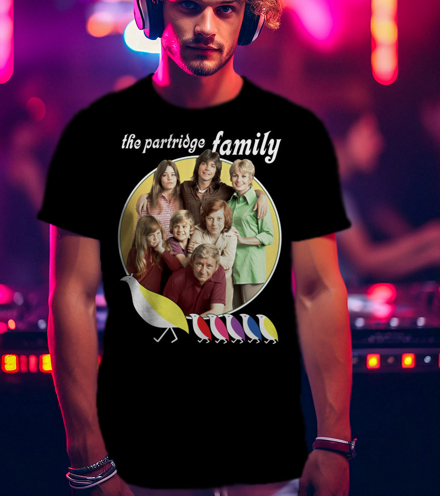 The Partridge Family Yellow Circle Five Birds T-Shirt