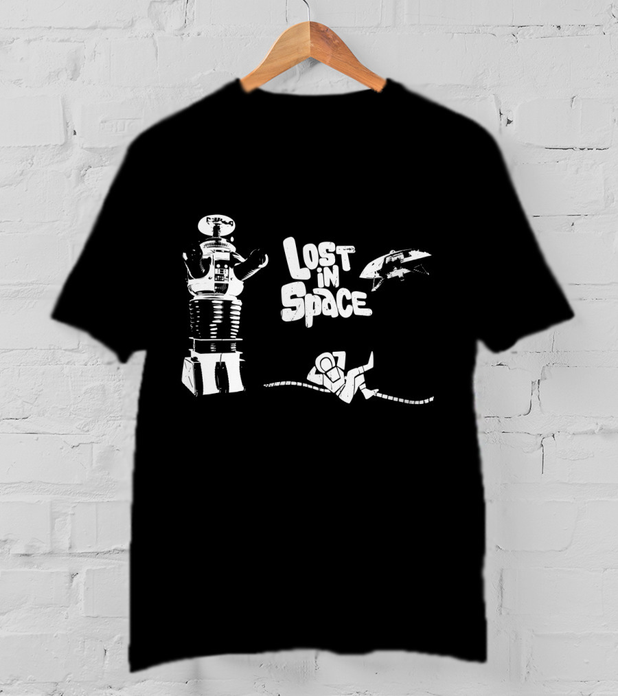 Lost In Space Robot Astronaut And Spaceship T-Shirt