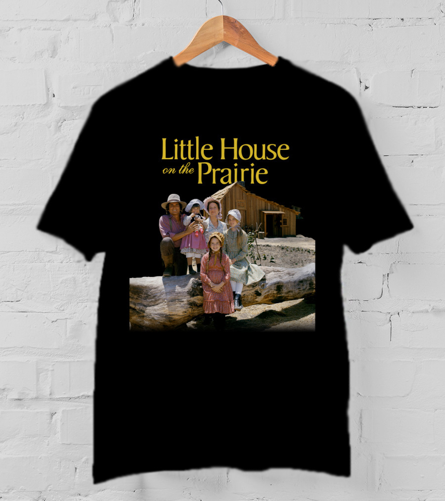 Little House On The Prairie Family In Rustic Homestead Setting T-Shirt