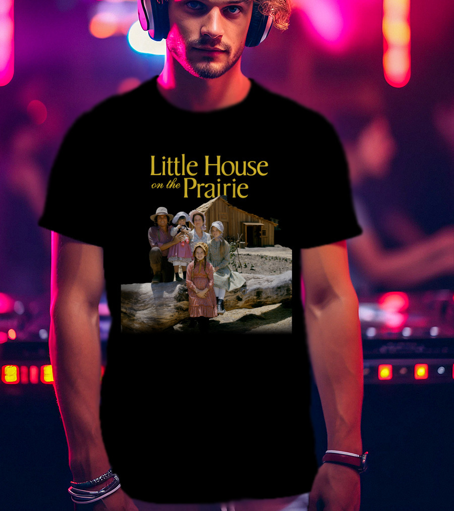 Little House On The Prairie Family In Rustic Homestead Setting T-Shirt