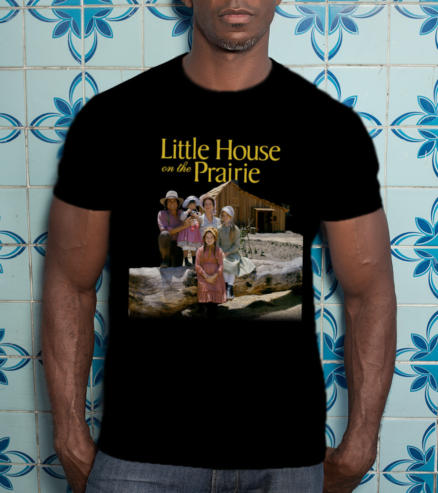 Little House On The Prairie Family In Rustic Homestead Setting T-Shirt