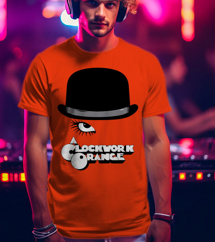 A Clockwork Orange Bowler Hat And Eyelash T-Shirt