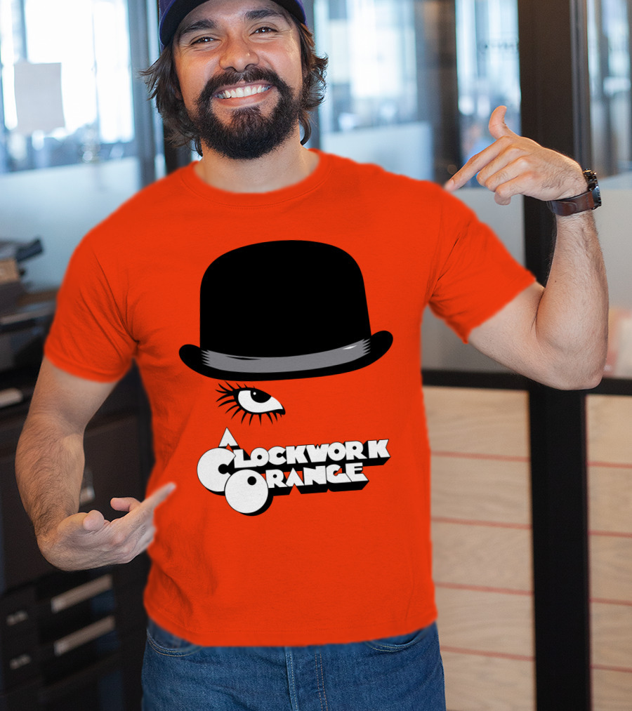 A Clockwork Orange Bowler Hat And Eyelash T-Shirt
