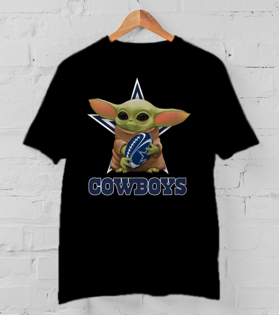 Dallas Cowboys Baby Yoda Football Star Wars Fan HU1812 T-Shirt