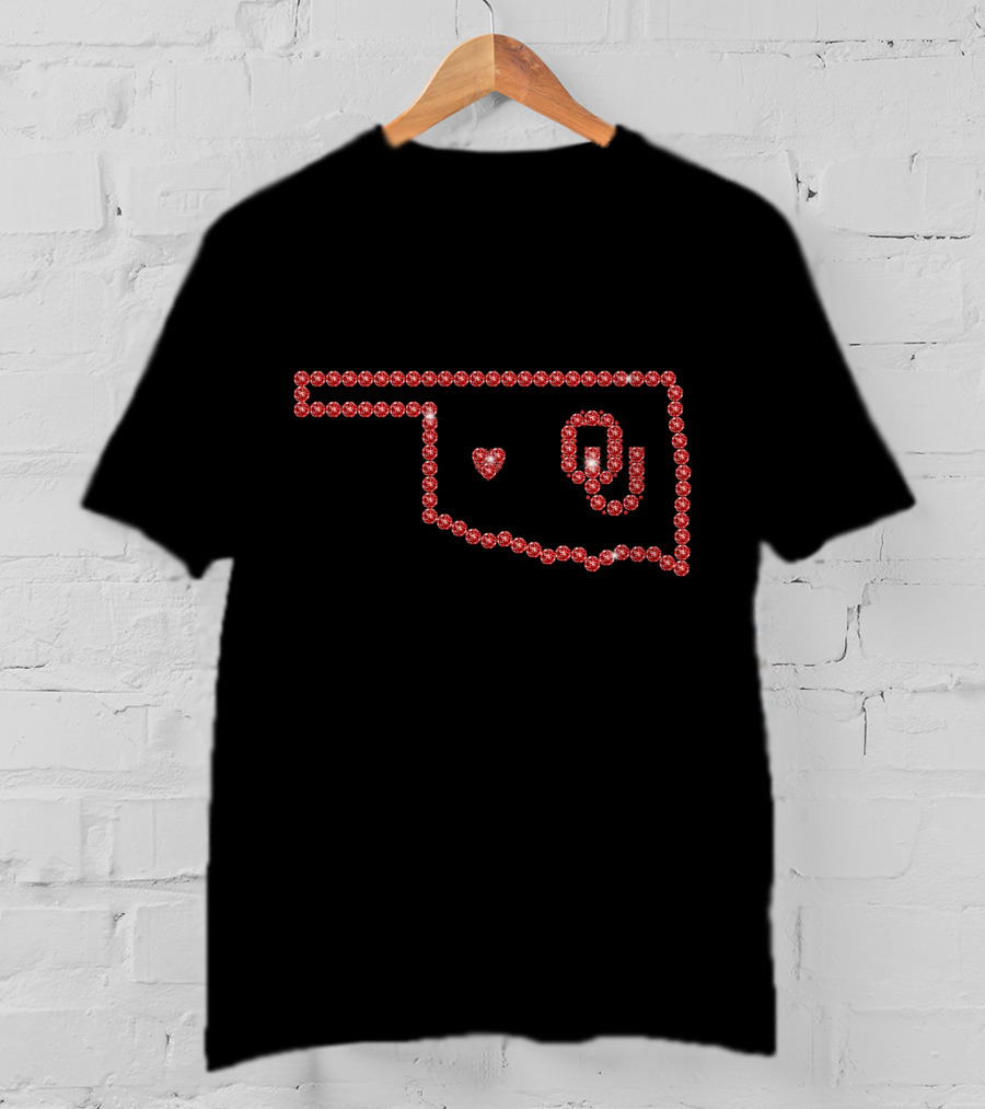 Sooners OU Love Oklahoma Red Crystals T-Shirt