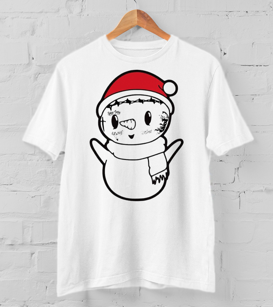 Post Malone Snowman Christmas Santa Tattoo Face T-Shirt