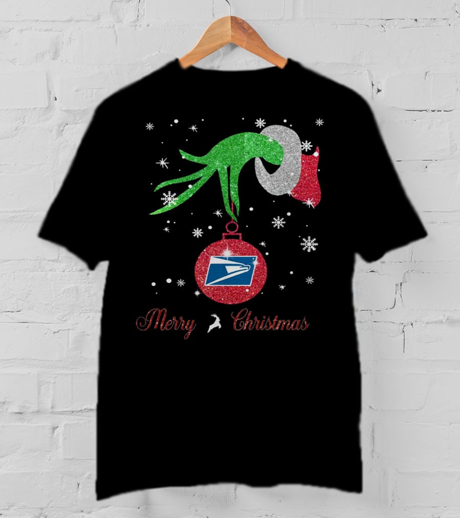 Merry Christmas Grinch Holding USPS T-Shirt
