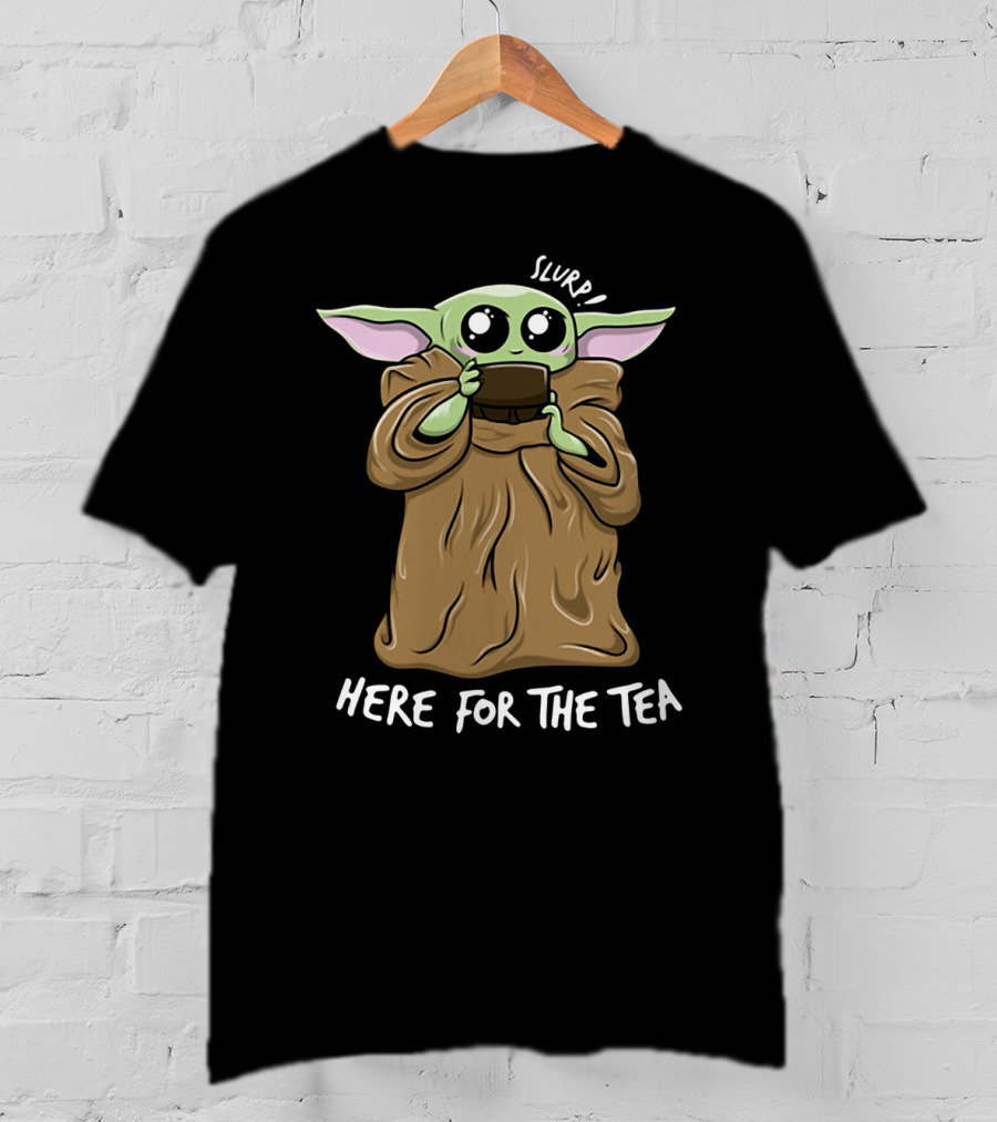 Baby Yoda Kawaii Slurp Here For The Tea Meme T-Shirt