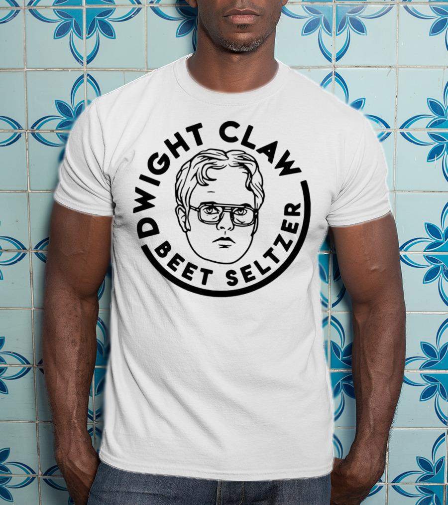 Dwight Claw Beet Seltzer Schrute Face Drawing T-Shirt