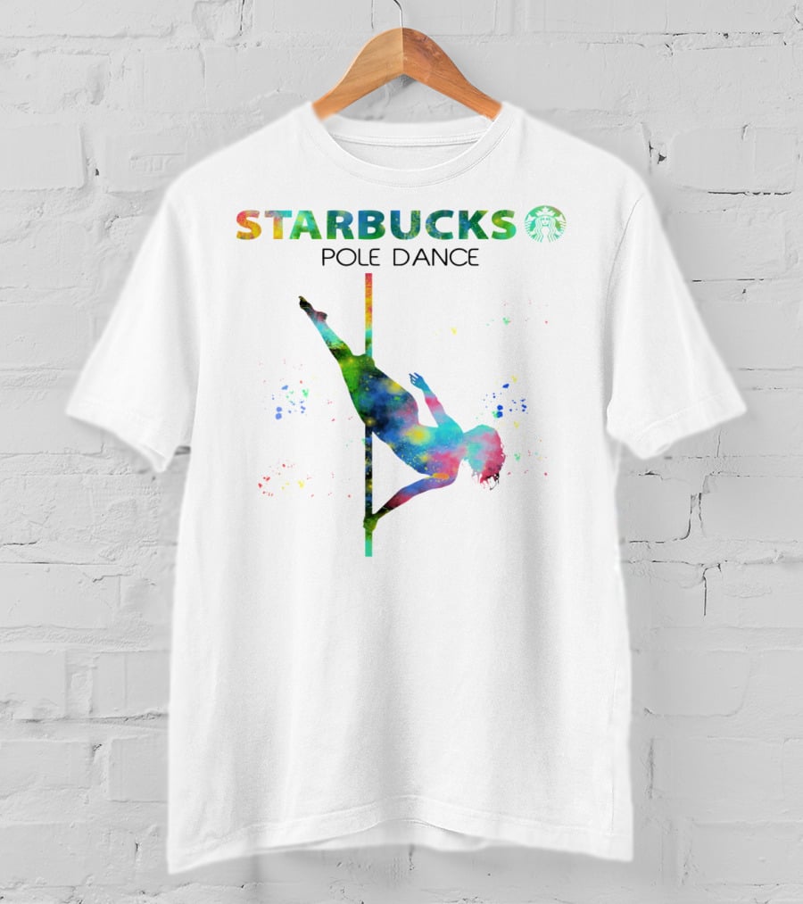 Starbucks Pole Dance Colorful T-Shirt
