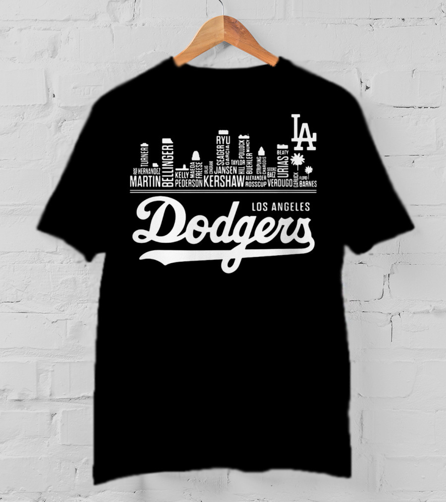 Los Angeles Dodgers Kershaw Bellinger Ramirez Pederson Seager Jansen Ryu Hernandez Urias Stripling Verdugo Taylor Martinez T-Shirt