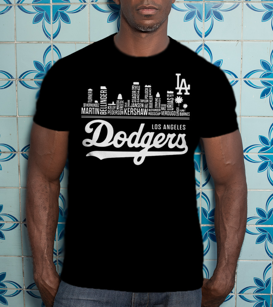 Los Angeles Dodgers Kershaw Bellinger Ramirez Pederson Seager Jansen Ryu Hernandez Urias Stripling Verdugo Taylor Martinez T-Shirt
