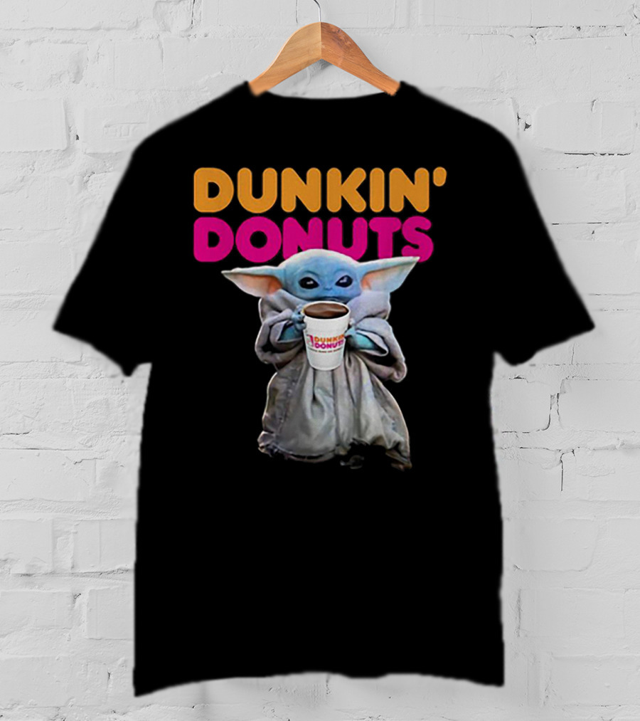 Dunkin' Donuts Baby Yoda Star Wars Coffee Cup T-Shirt