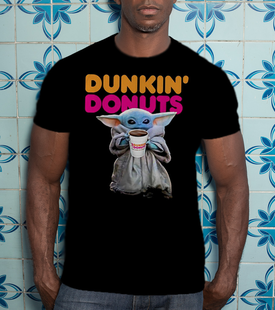 Dunkin' Donuts Baby Yoda Star Wars Coffee Cup T-Shirt