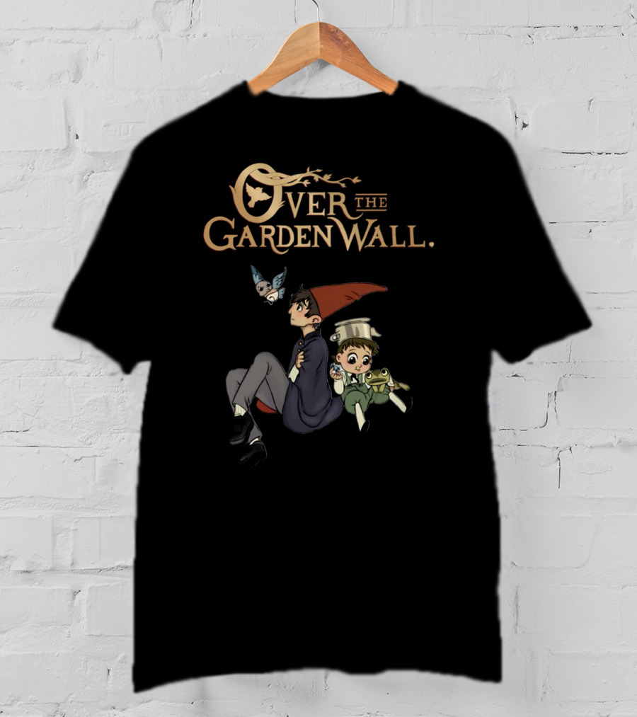 Wirt And Greg Over The Garden Wall Characters With Frog And Bluebird T-Shirt