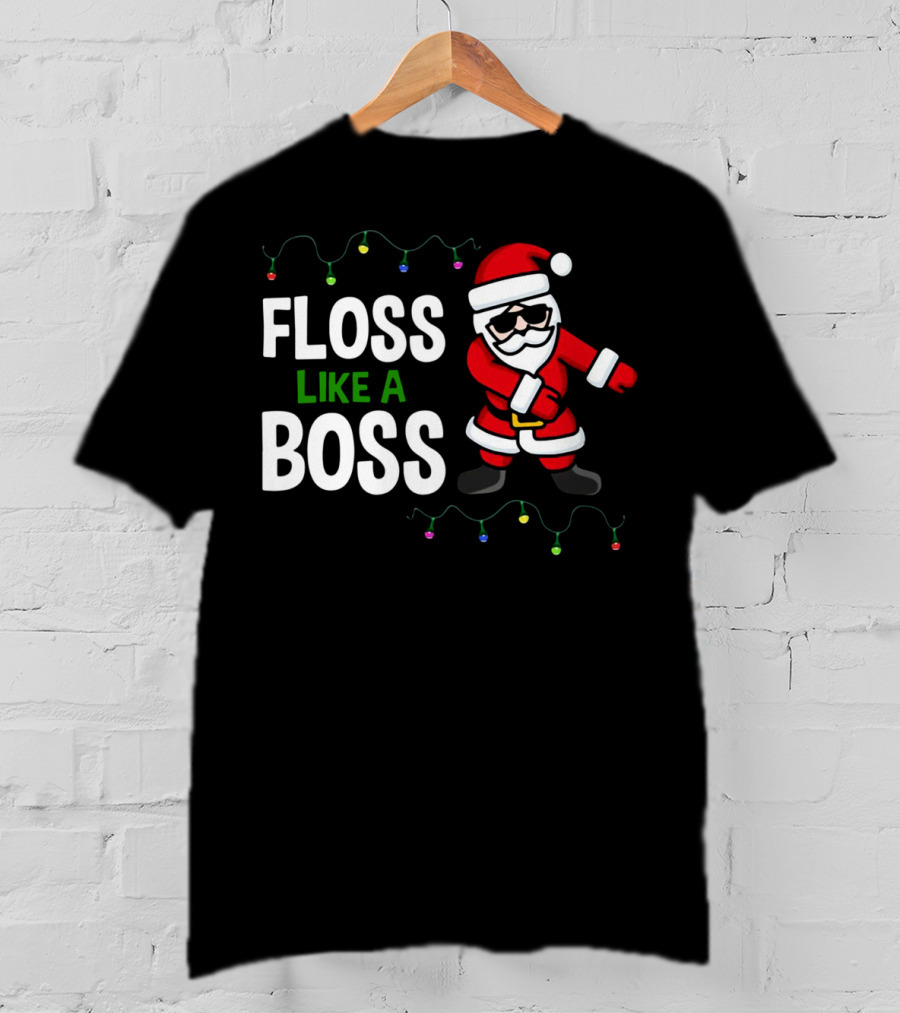 Floss Like A Boss Christmas Dance Santa T-Shirt