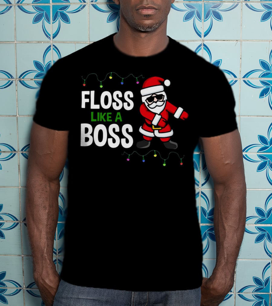 Floss Like A Boss Christmas Dance Santa T-Shirt