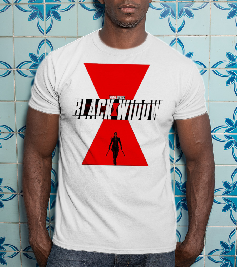 Marvel Studios Black Widow Scarlett Johansson Red Hourglass T-Shirt